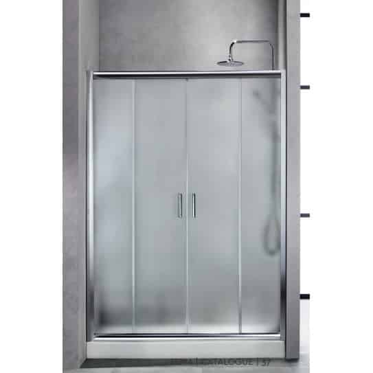 NEW TEMA Συρόμενη Πόρτα Εισόδου Τετράφυλλη FrostedNEW TEMA 4-Panel Sliding Entry Door Frosted - NT 170 F 170Χ180cm